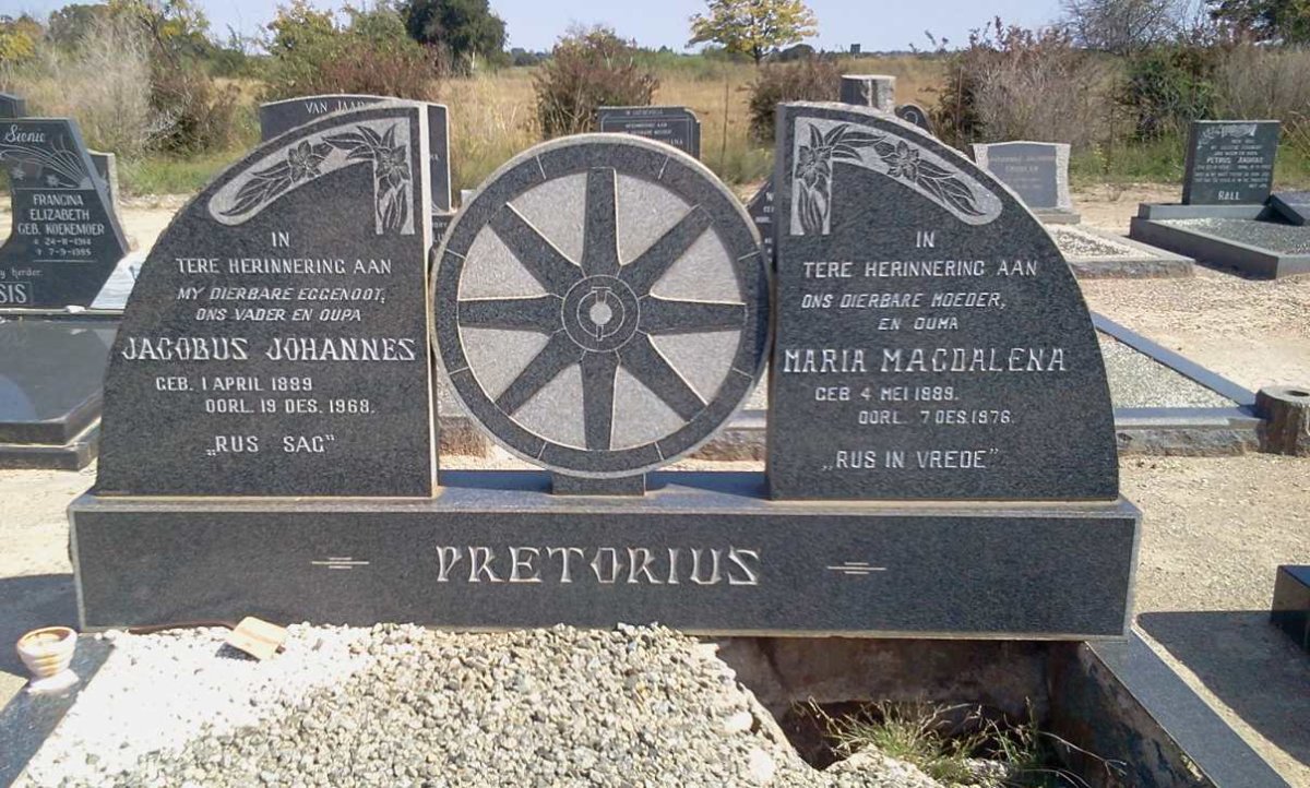 PRETORIUS Jacobus Johannes 1889-1968 &amp; Maria Magdalena 1889-1976