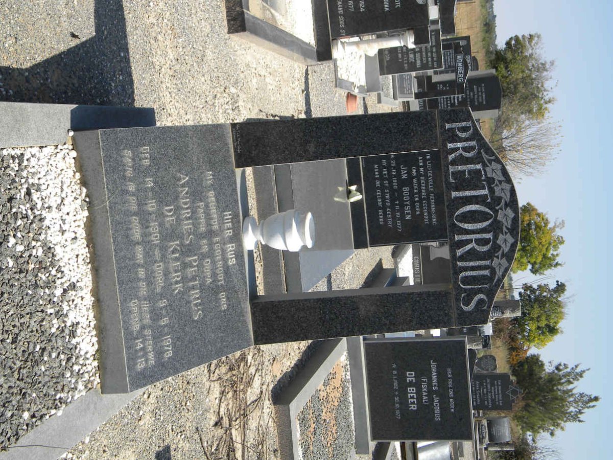 PRETORIUS Andries Petrus de Klerk, 1901-1978