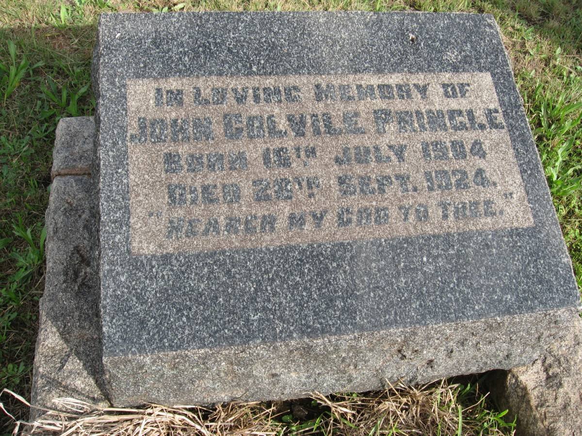 PRINGLE John Colvile 1904-1924