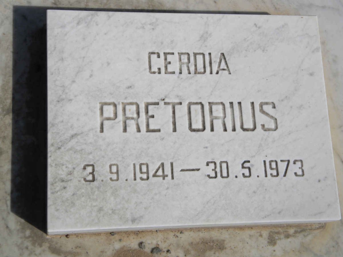 PRETORIUS Gerdia 1941-1973