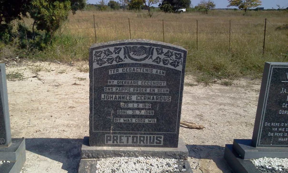 PRETORIUS Johannes Gerhardus 1916-1969