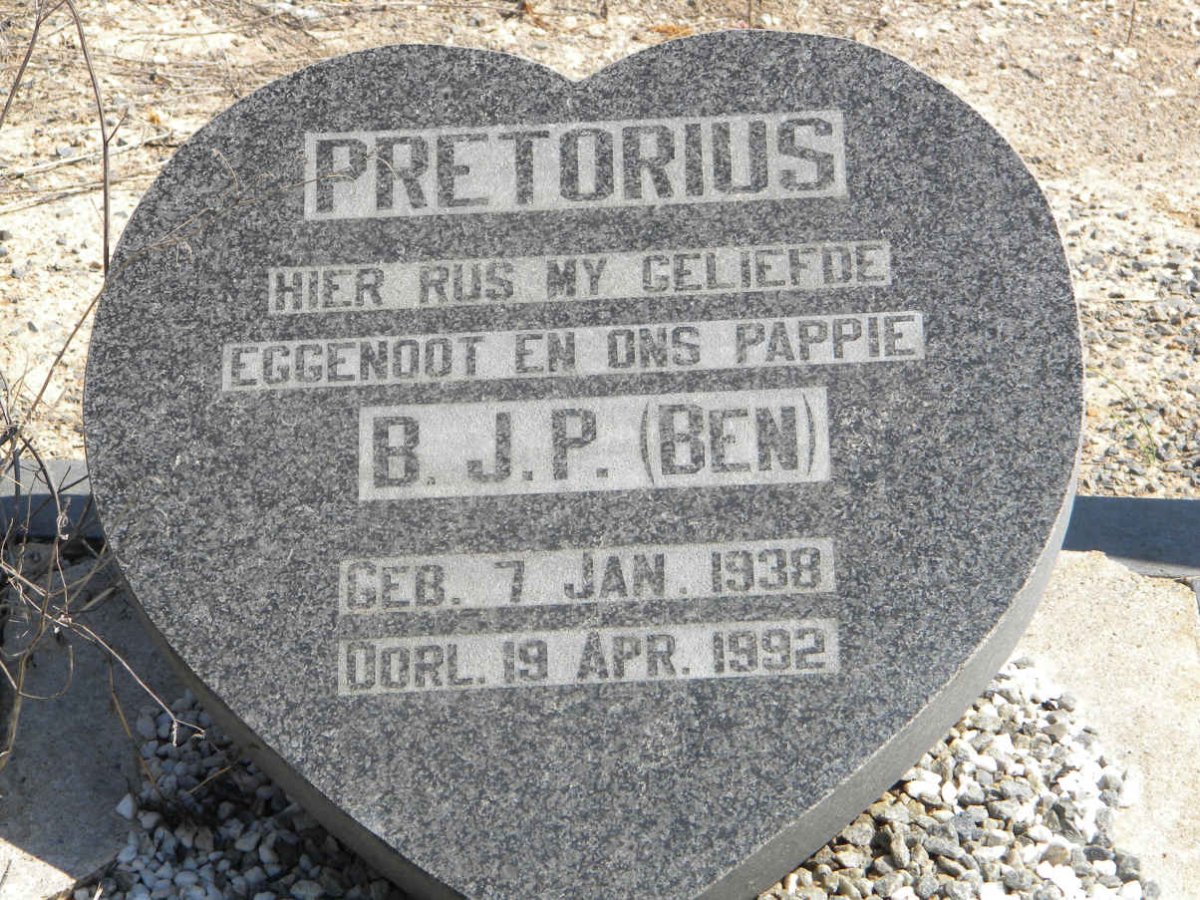 PRETORIUS B.J.P. 1938-1992
