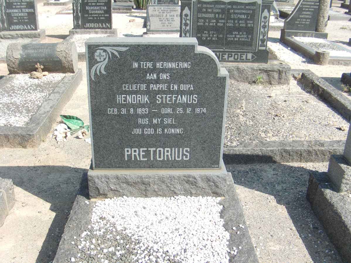 PRETORIUS Hendrik Stefanus 1893-1974