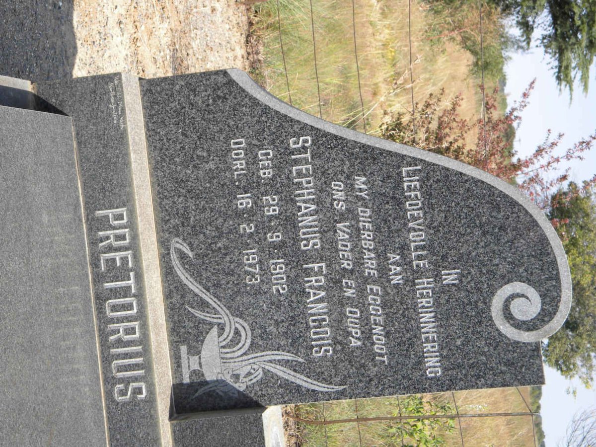 PRETORIUS Stephanus Francois 1902-1973