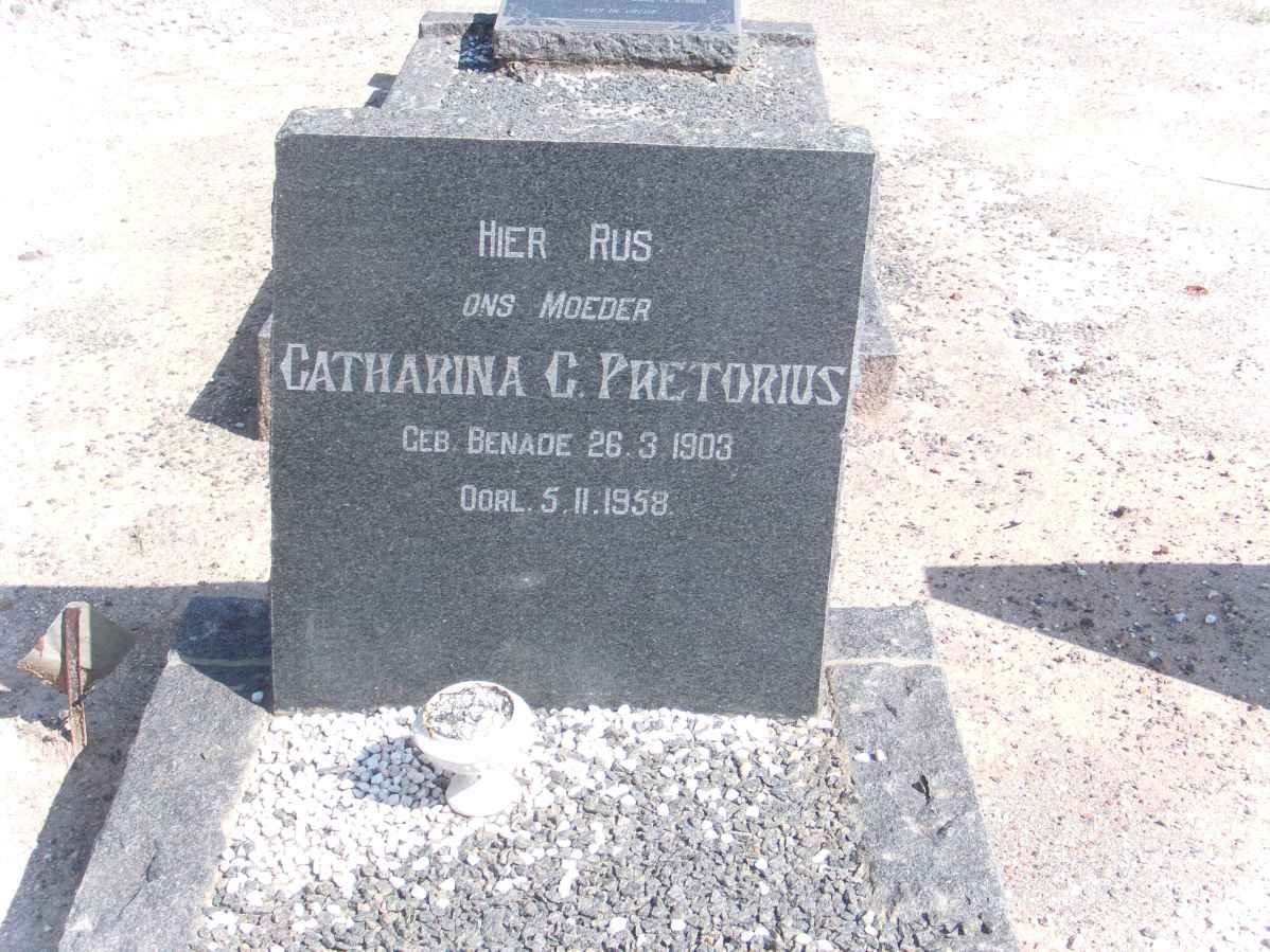 PRETORIUS Catharina C. nee BENADE 1903-1958