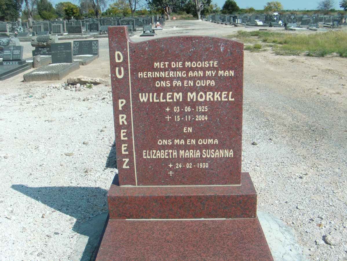 PREEZ Willem Morkel, du 1925-2004 &amp; Elizabeth Maria Susanna 1930-