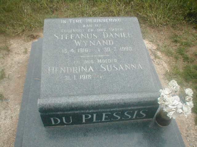 PLESSIS Stefanus Daniel Wynand, du 1916-1990 &amp; Hendrina Susanna 1918-