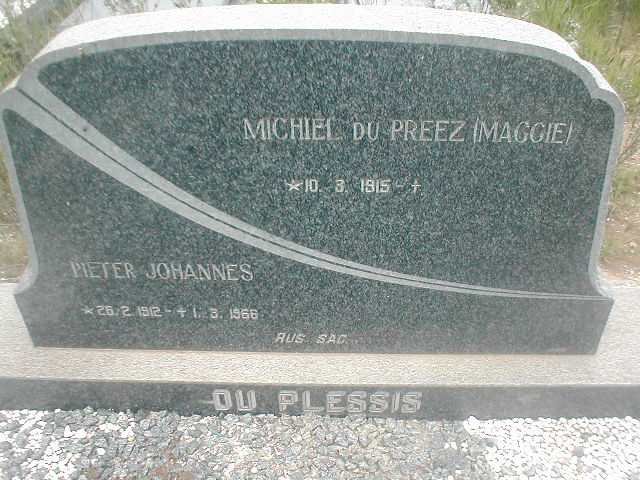PLESSIS Pieter Johannes, du 1912-1966 &amp; Michiel 1915-