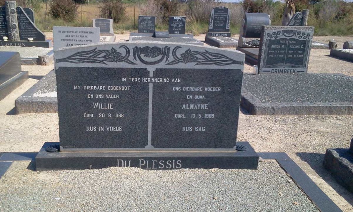 PLESSIS Willie, du -1968 &amp; Almayne -1989
