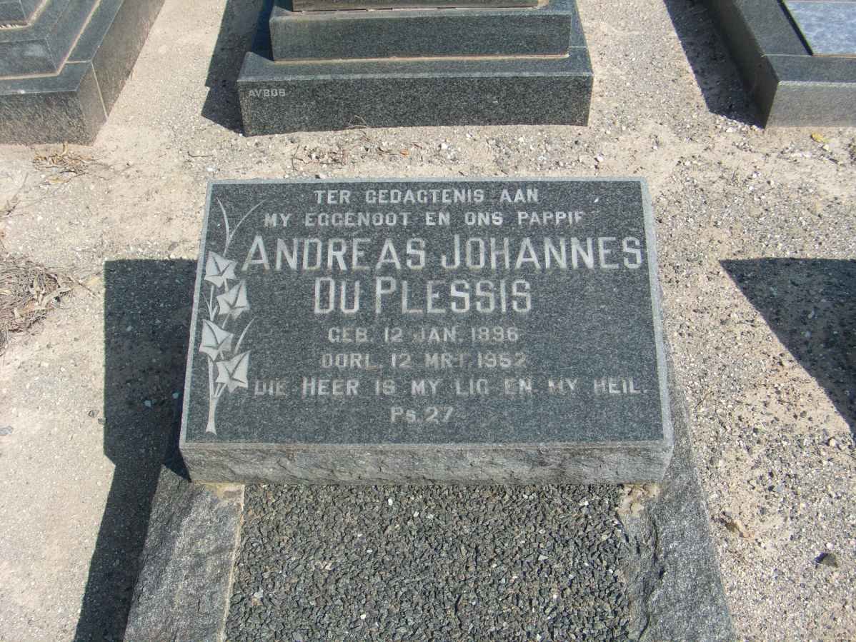 PLESSIS Andreas Johannes, du 1896-1952