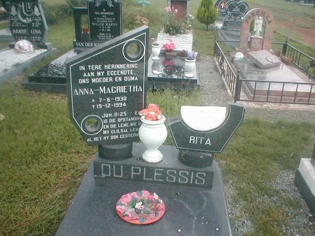 PLESSIS Anna-Magrietha, du 1930-1994
