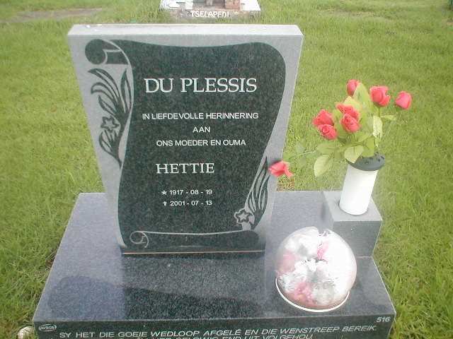 PLESSIS Hettie, du 1917-2001
