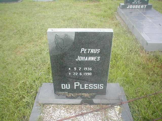 PLESSIS Petrus Johannes, du 1936-1990