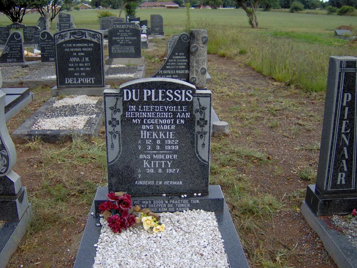 PLESSIS Hekkie, du 1922-1999 &amp; Kitty 1927-