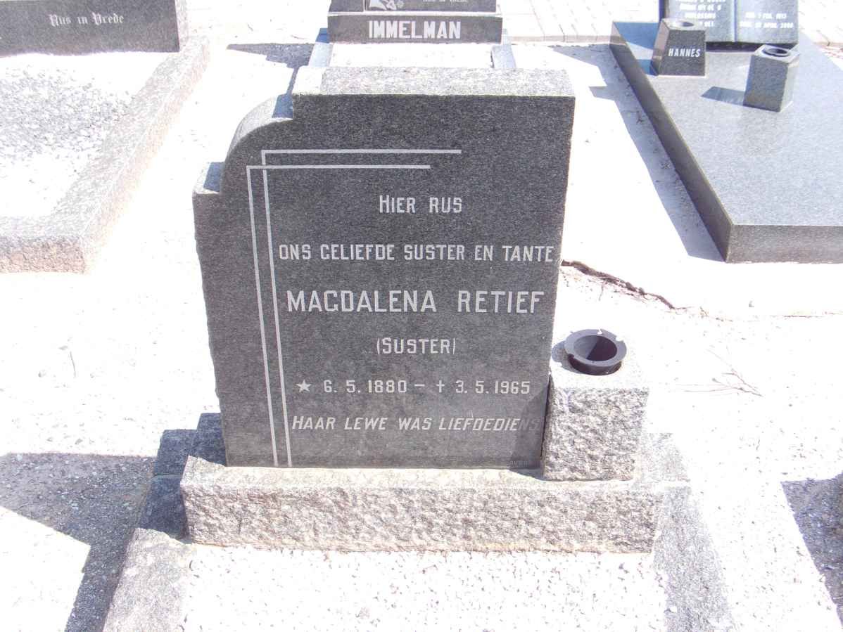 RETIEF Magdalena 1880-1965