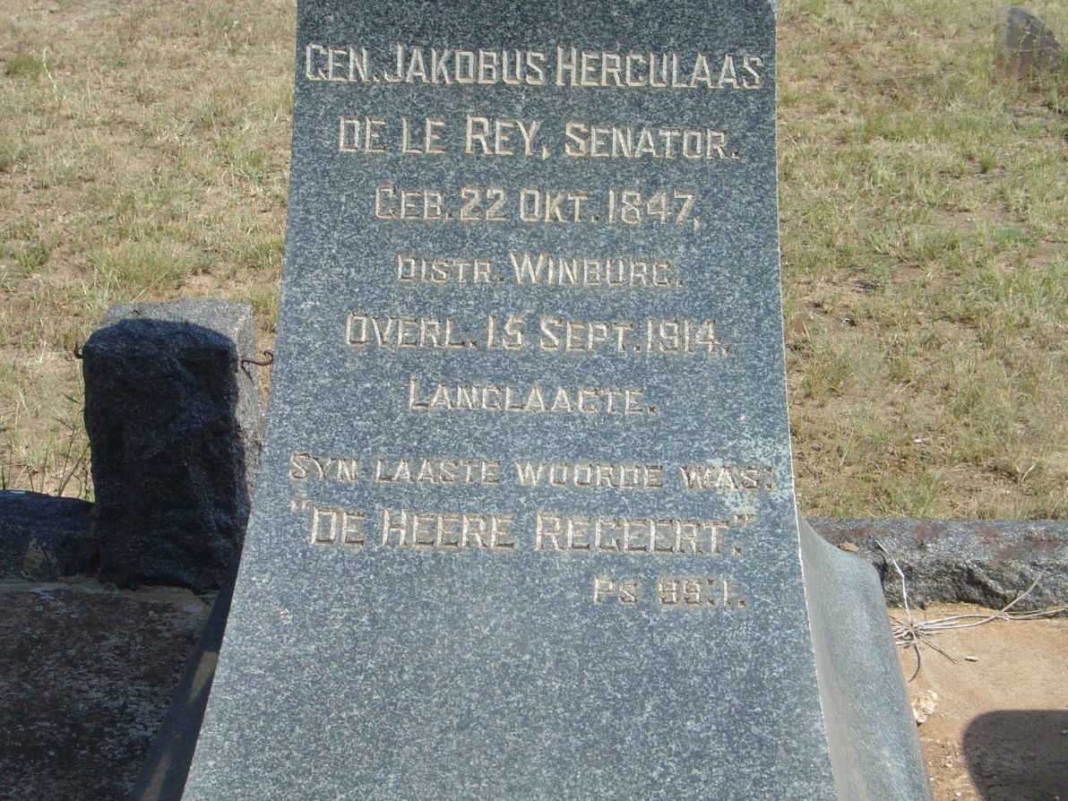 REY Jakobus Herculaas, de le 1847-1914