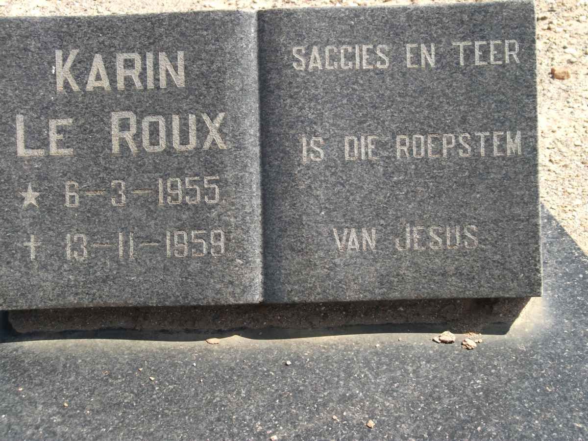 ROUX Karin, le 1955-1959