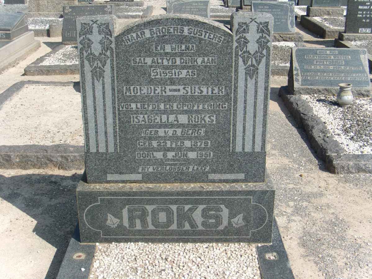 ROKS Isabella nee V.D. BERG 1879-1951