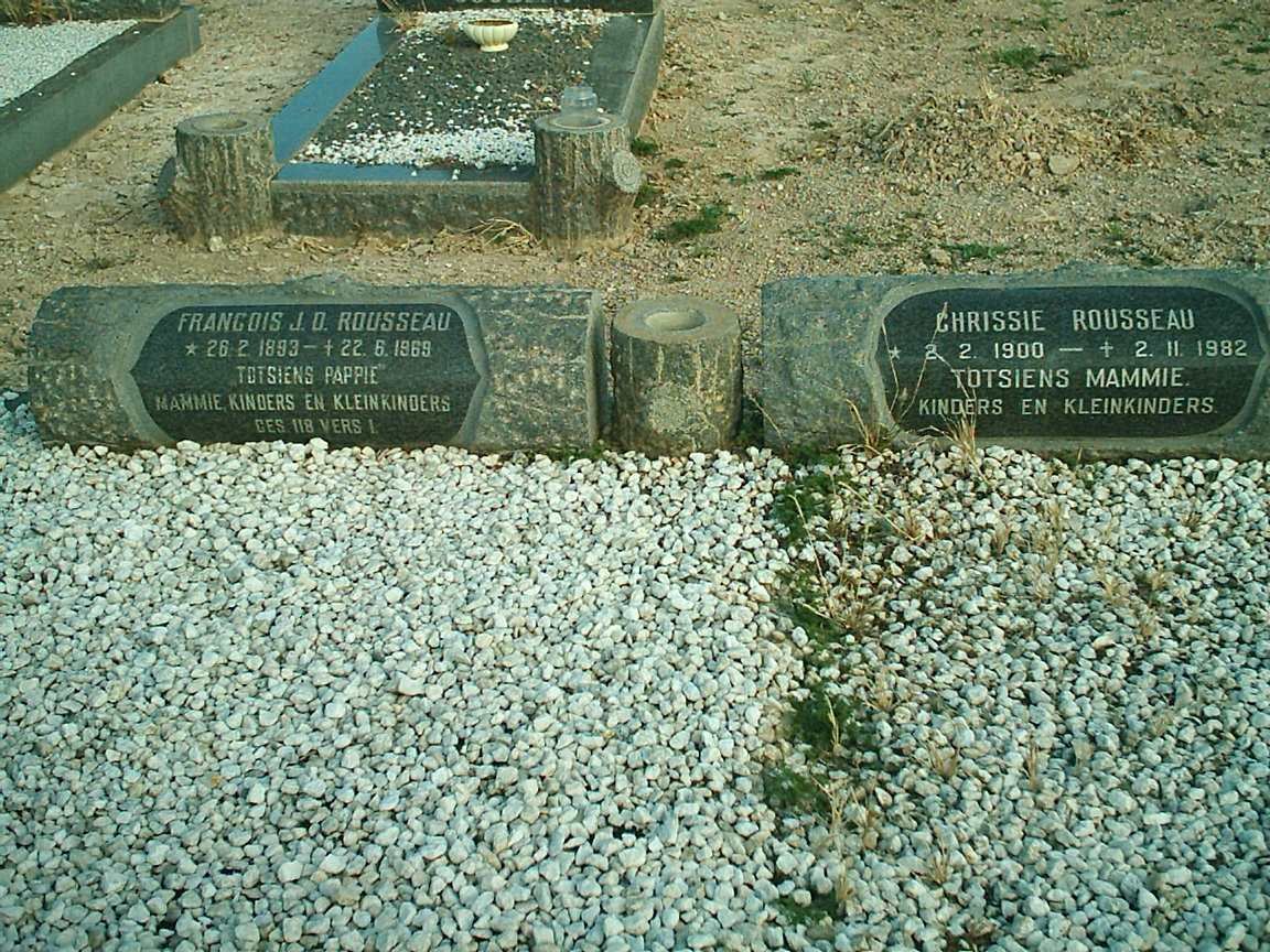 ROUSSEAU Francois J.D. 1893-1969 &amp; Chrissie 1900-1982