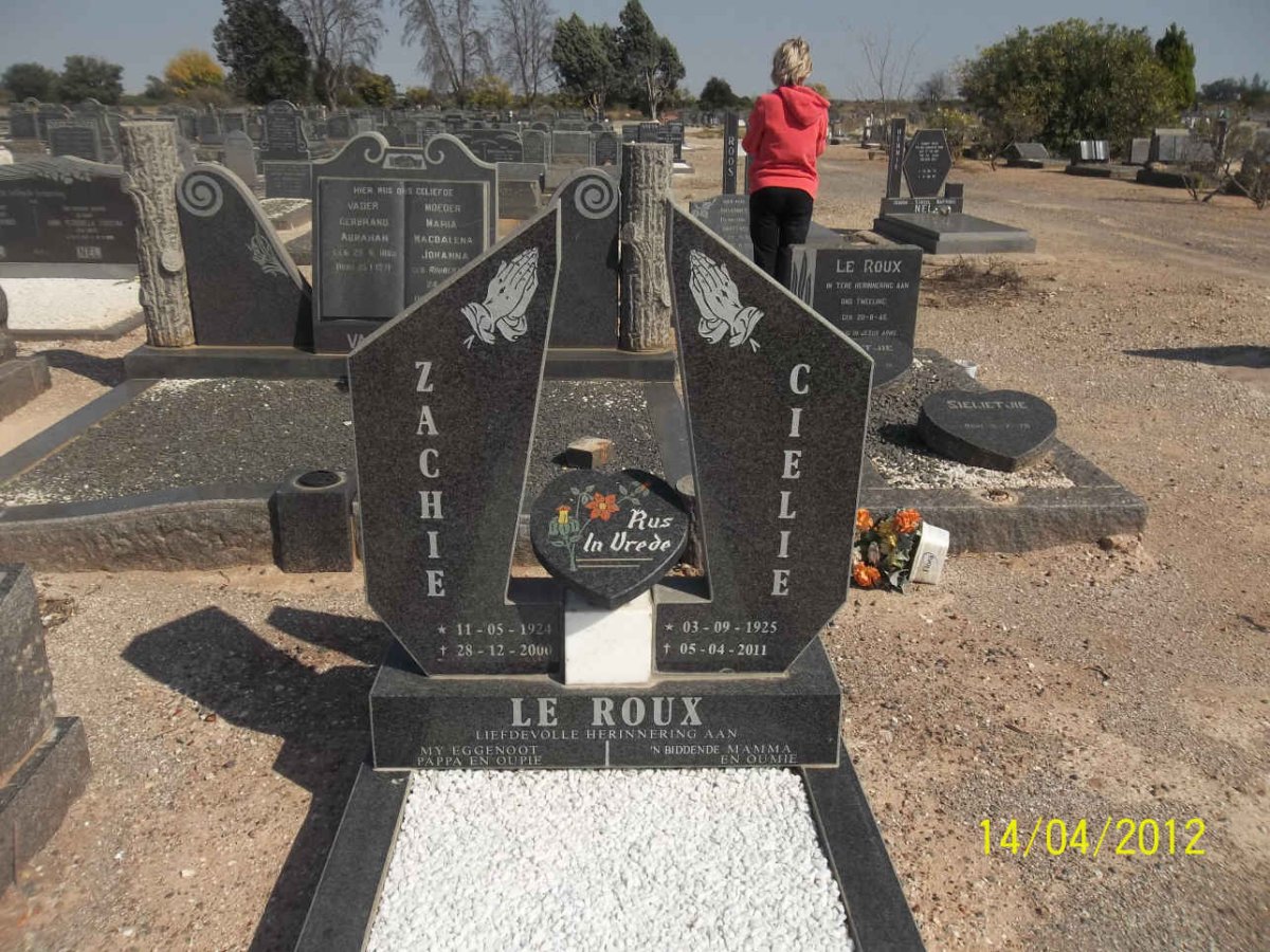 ROUX Zachie, le 1924-2000 &amp; Cielie 1925-2011