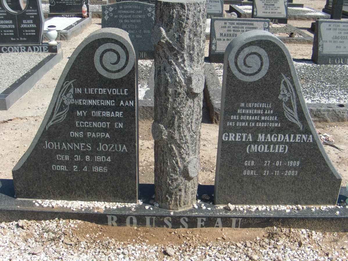 ROUSSEAU Johannes Jozua 1904-1965 &amp; Gerta Magdalena 1909-2003