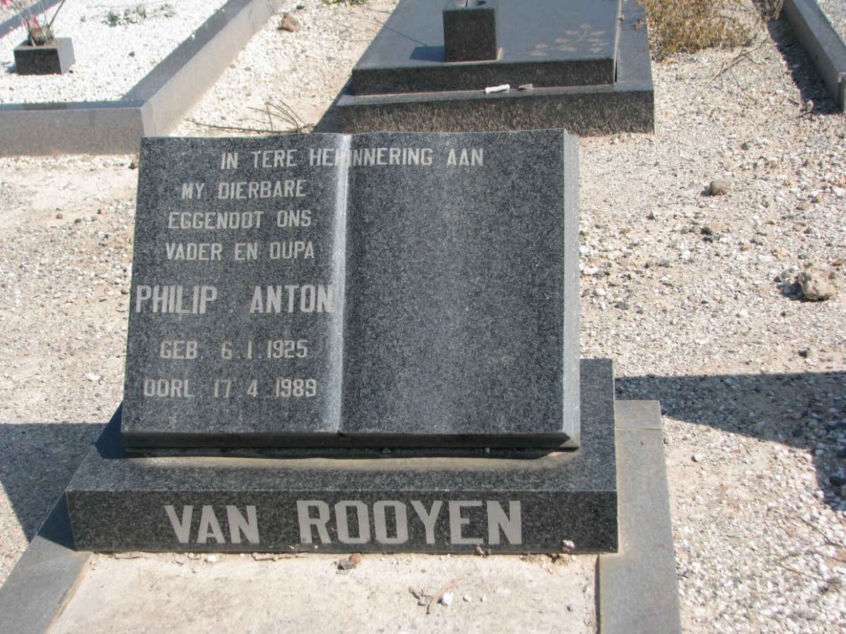 ROOYEN Philip Anton, van 1925-1989