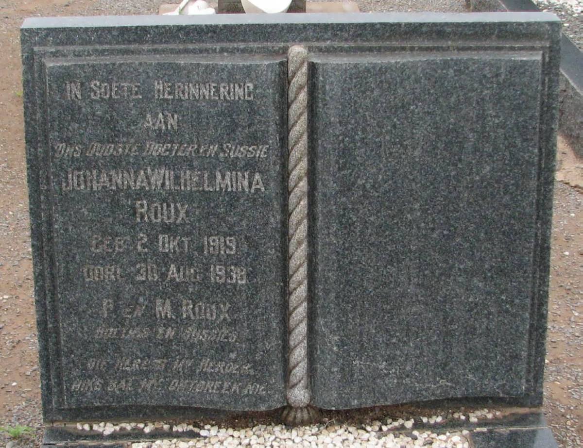 ROUX Johanna Wilhelmina 1919-1938