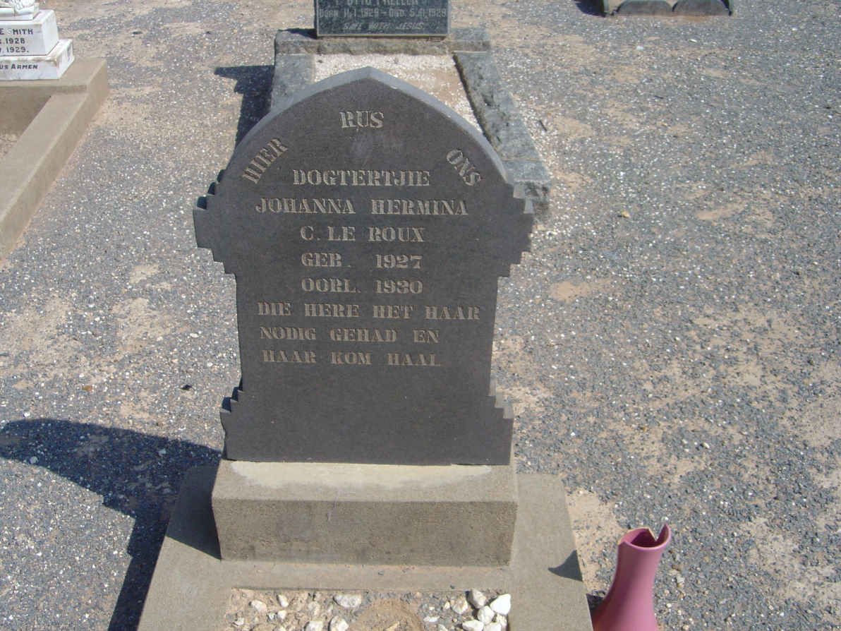 ROUX Johanna Hermina C., le 1927-1930