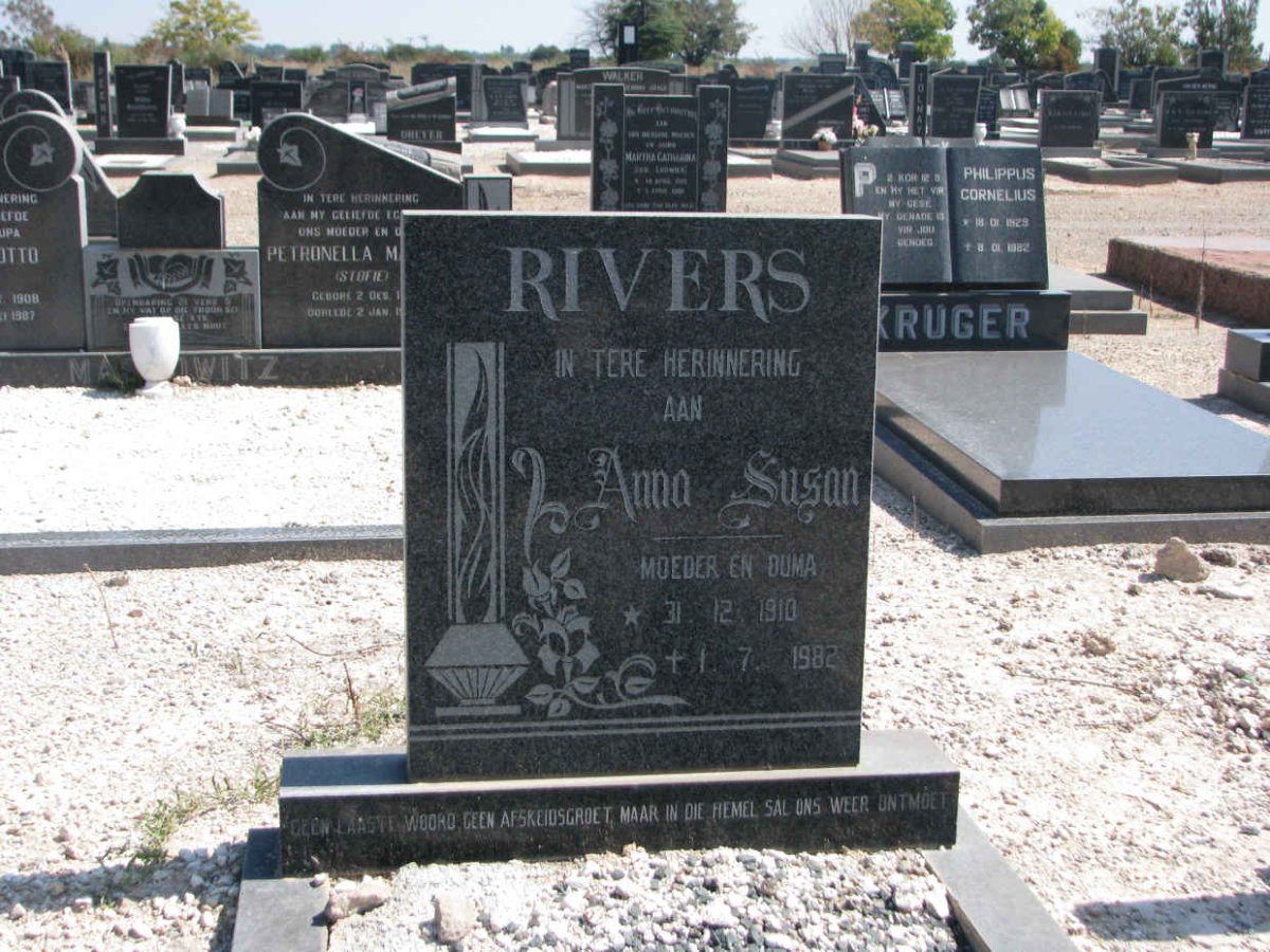 RIVERS Anna Susan 1910-1982