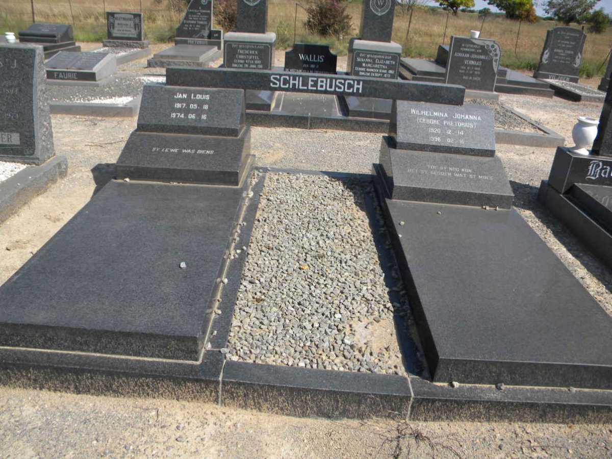 SCHLEBUSCH Jan Louis 1917-1974 &amp; Wilhelmina Johanna PRETORIUS 1920-1996