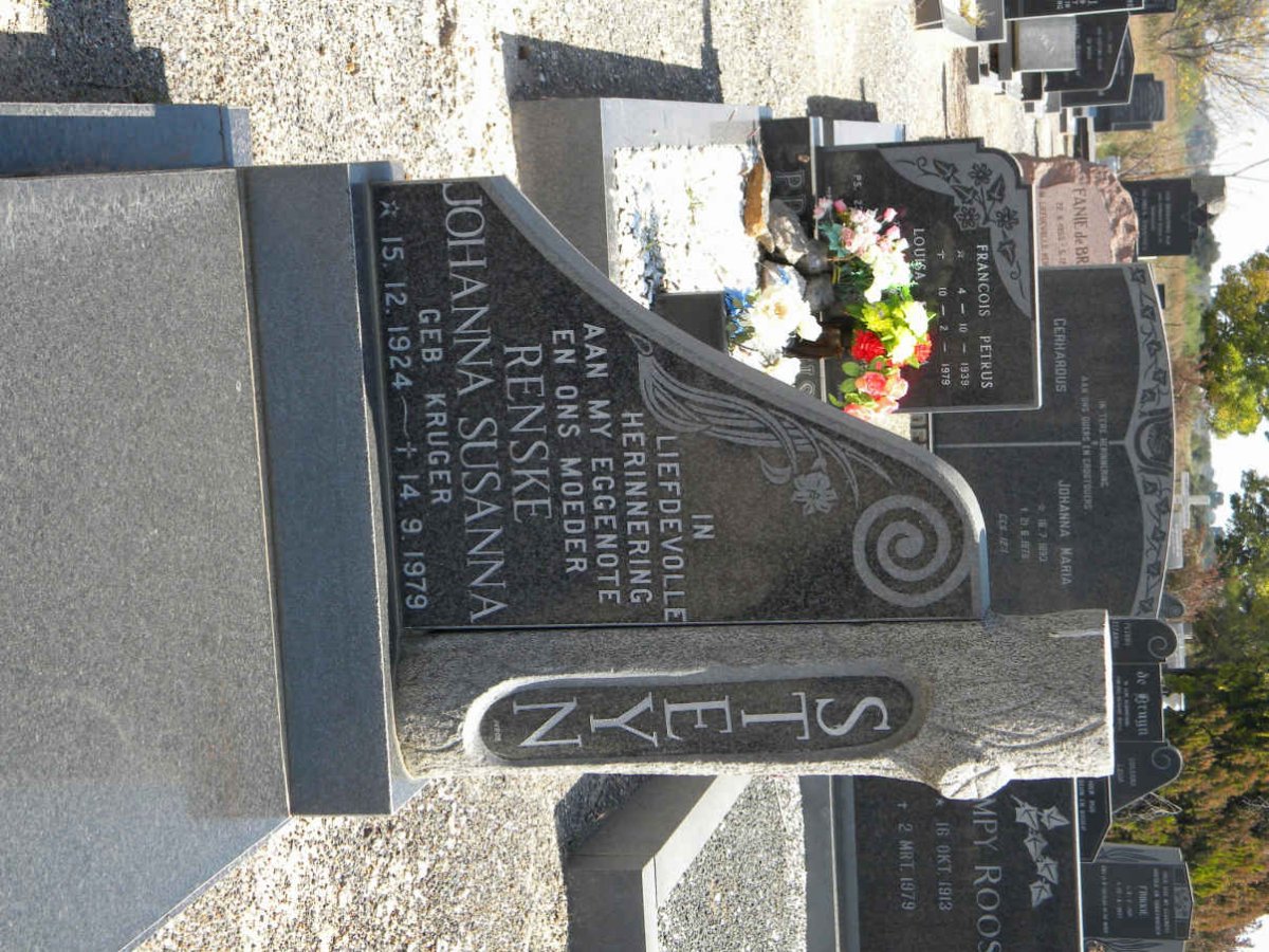 STEYN Renske Johanna Susanna nee KRUGER 1924-1979