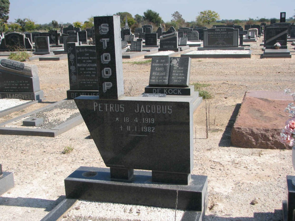 STOOP Petrus Jacobus 1919-1982