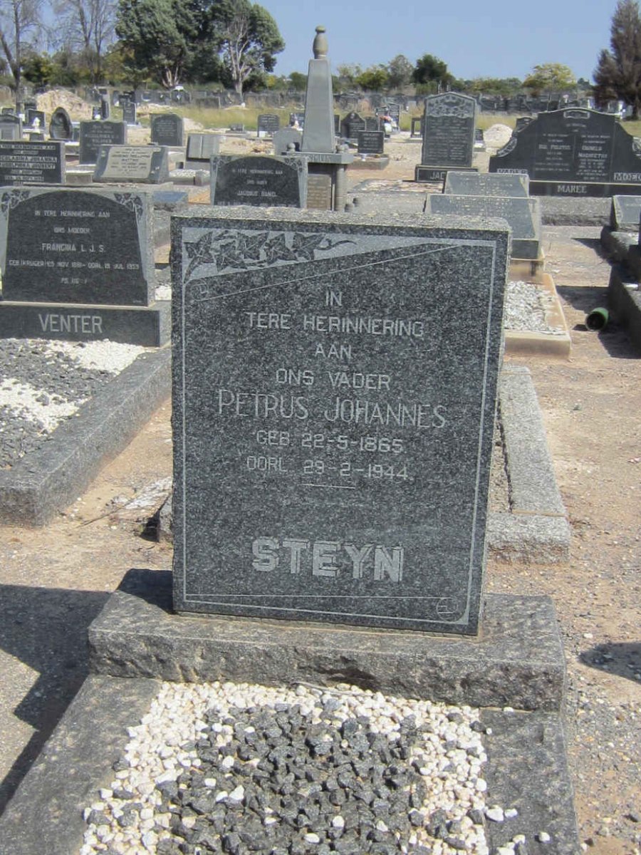 STEYN Petrus Johannes 1865-1944