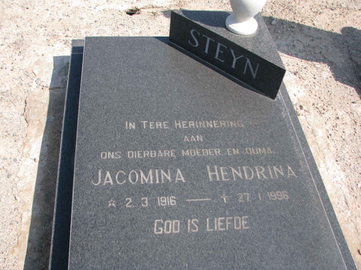 STEYN Jacomina Hendrina 1916-1996