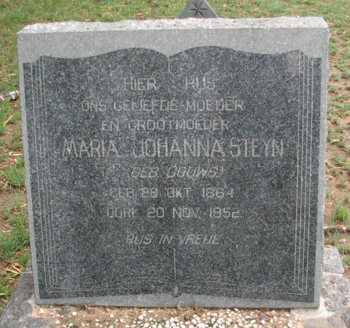 STEYN Maria Johanna nee GOUWS 1864-1952