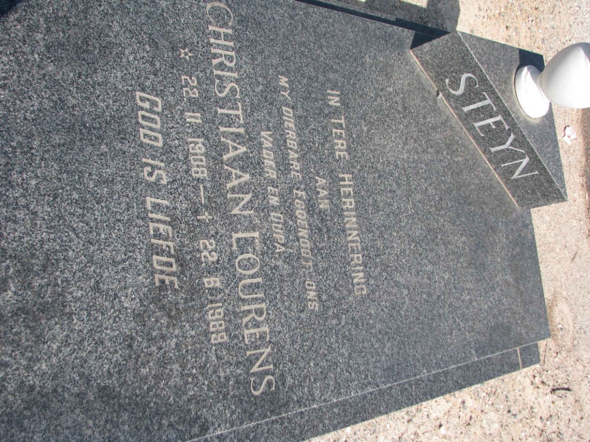 STEYN Christiaan Lourens 1908-1989