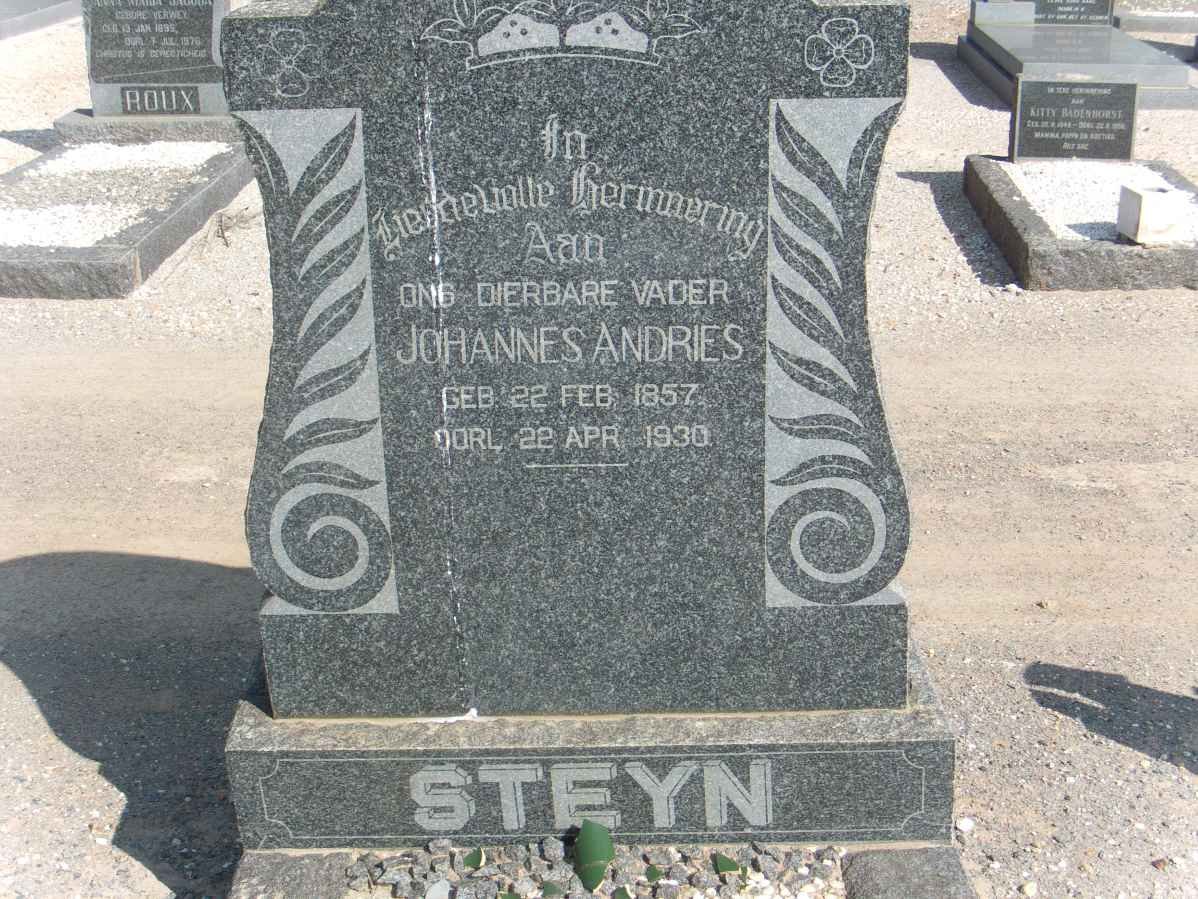 STEYN Johannes Andries 1857-1930