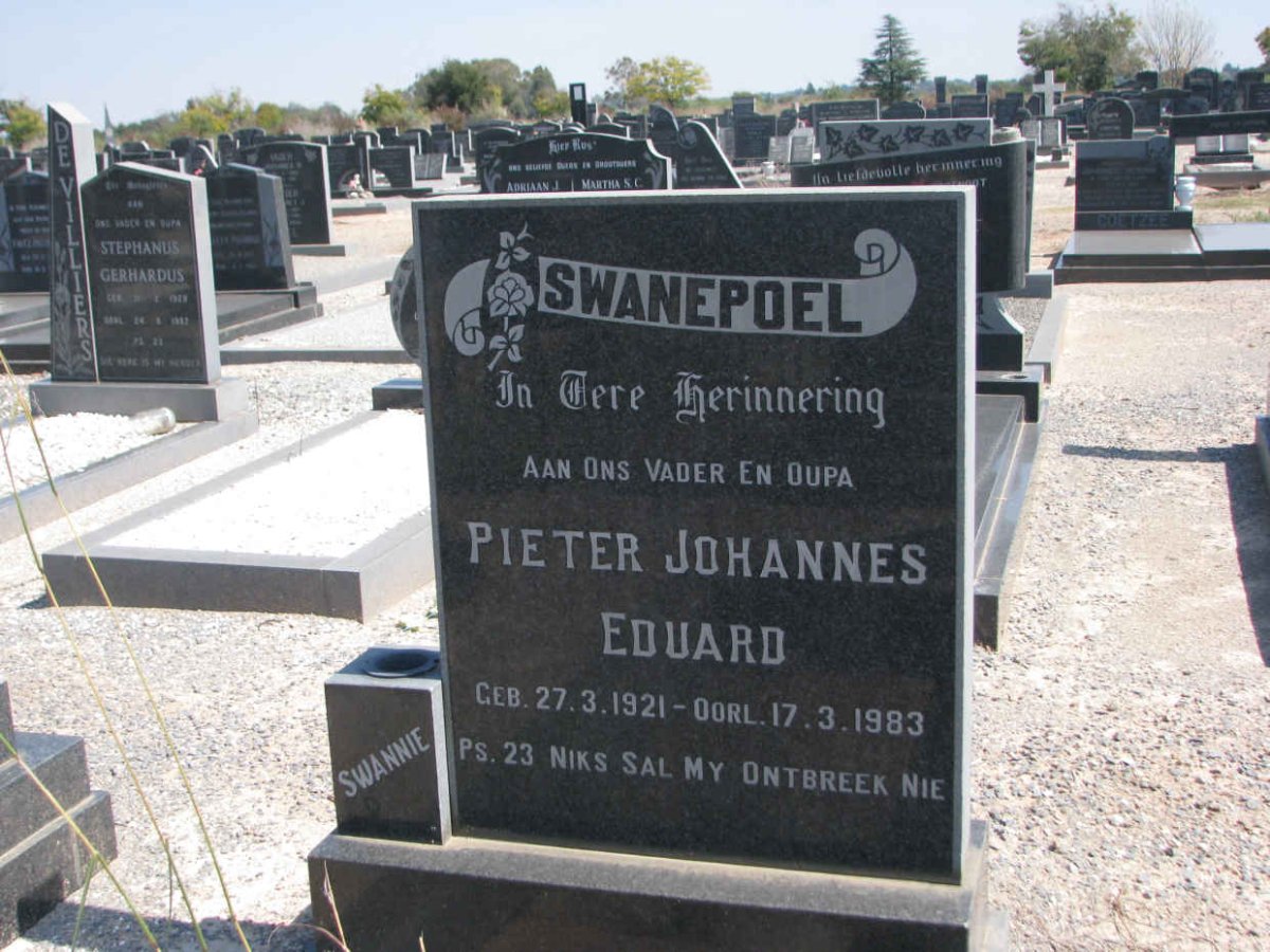 SWANEPOEL Pieter Johannes Eduard 1921-1983