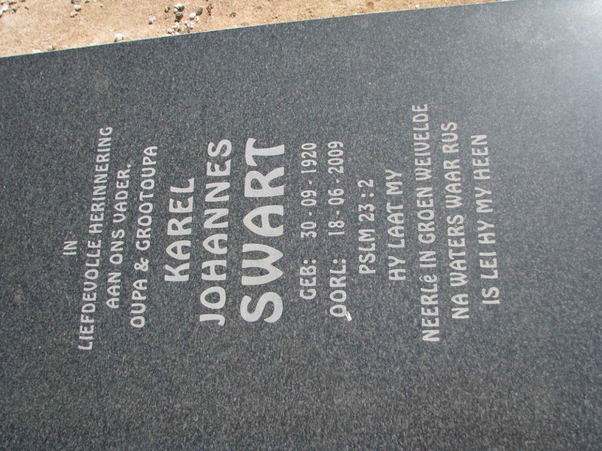SWART Karel Johannes 1920-2009