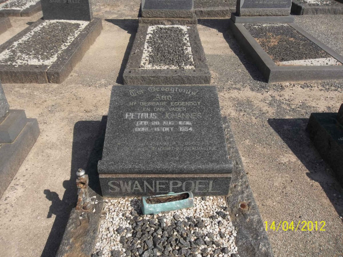 SWANEPOEL Petrus Johannes 1896-1954