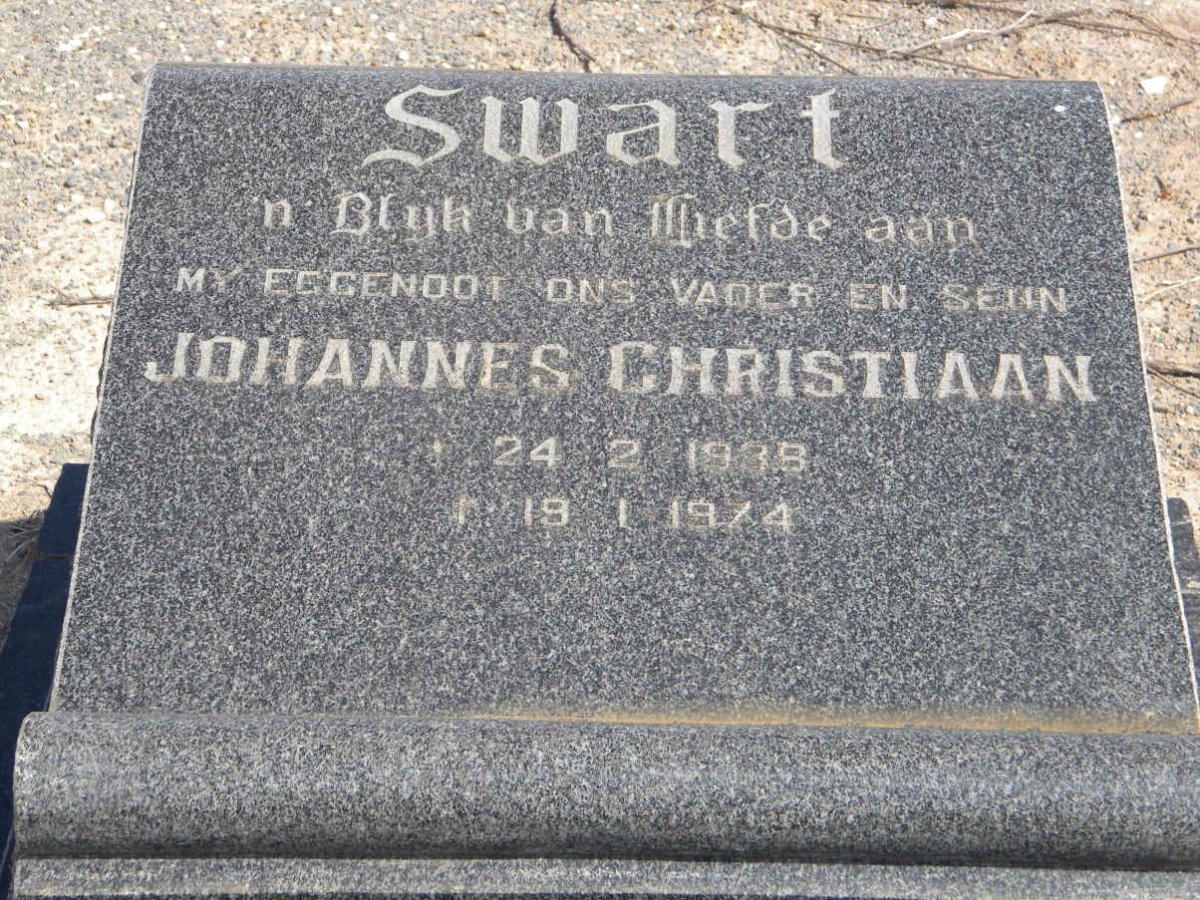 SWART Johannes Christiaan 1938-1974