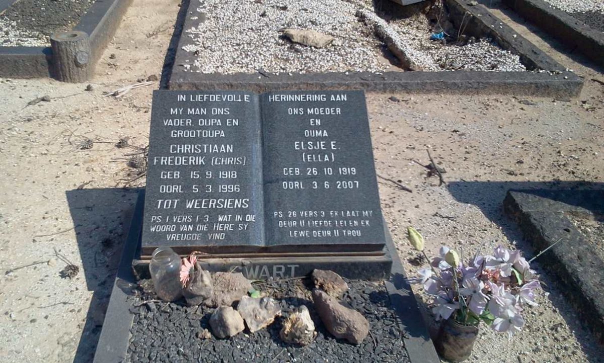 SWART Christiaan Frederik 1918-1996 &amp; Elsje E. 1919-2007
