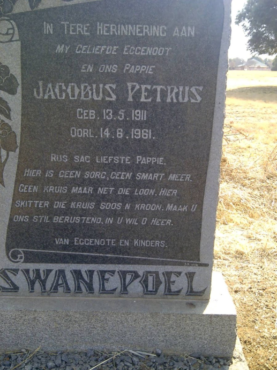 SWANEPOEL Jacobus Petrus 1911-1961