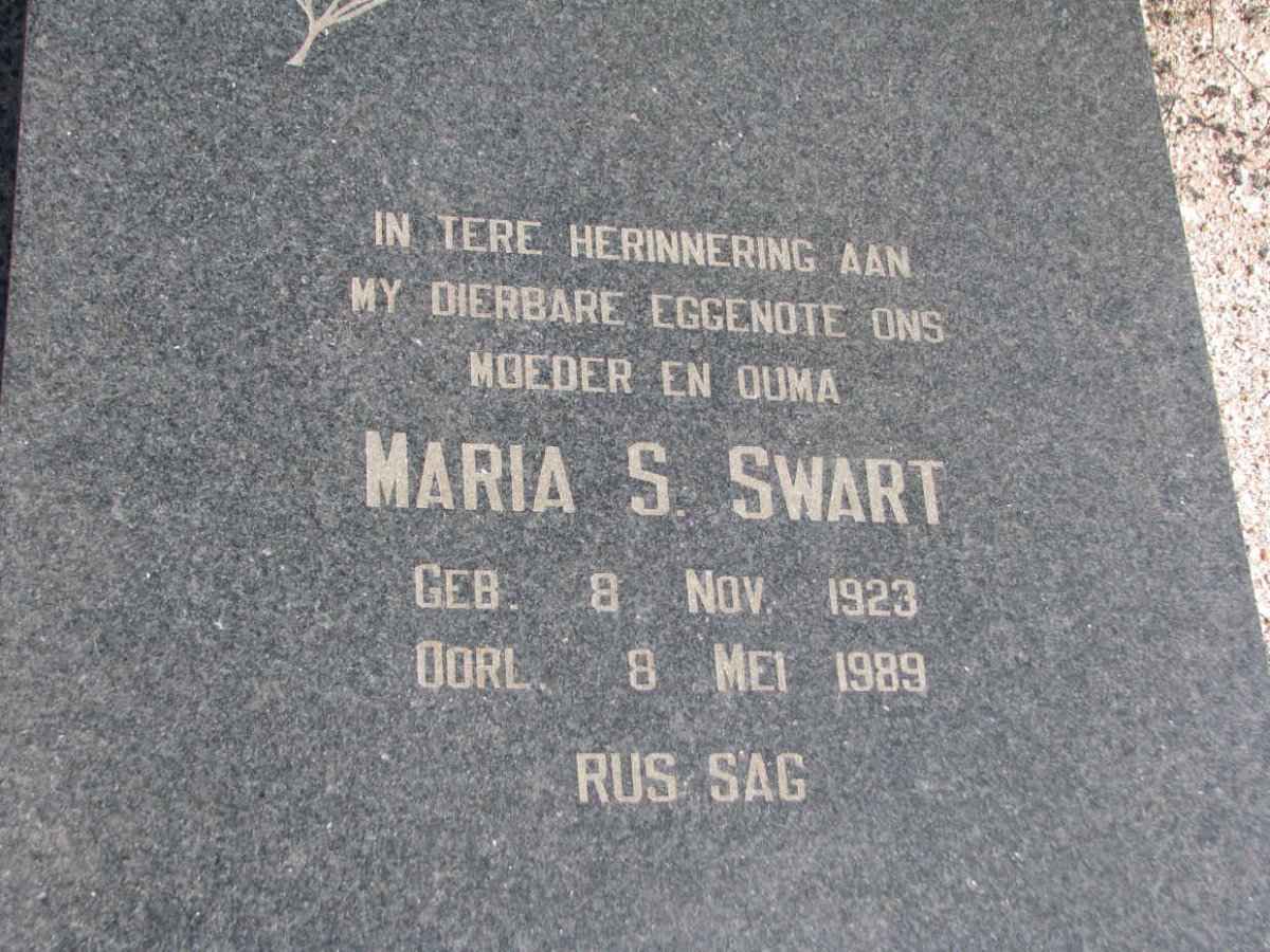 SWART Maria S. 1923-1989