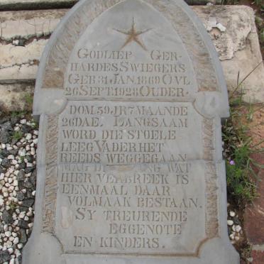 SWIEGERS Godliep Gerhardus 1869-1928