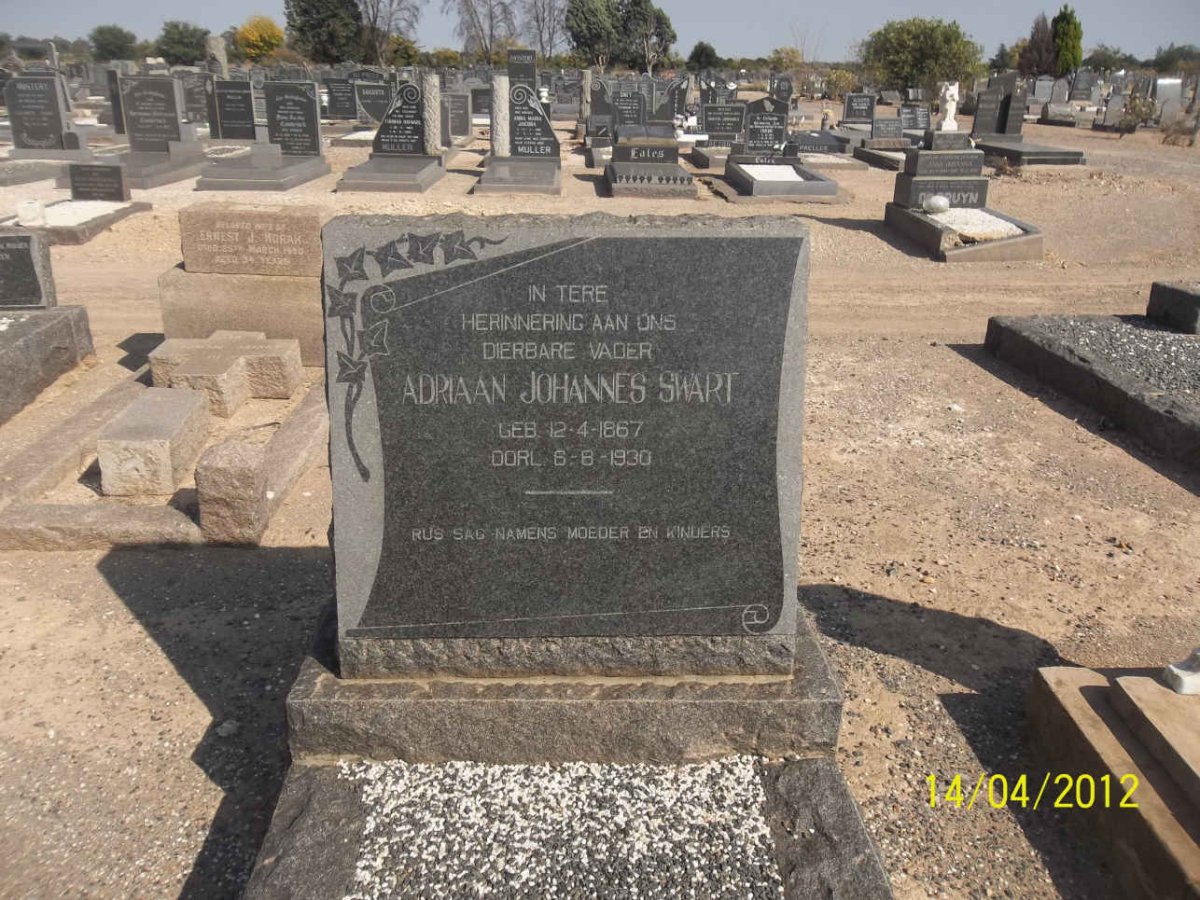 SWART Adriaan Johannes 1867-1930