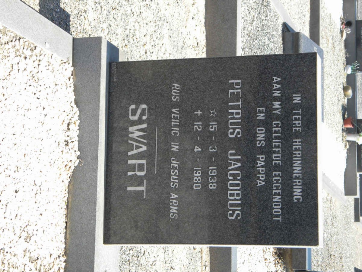 SWART Petrus Jacobus 1938-1980