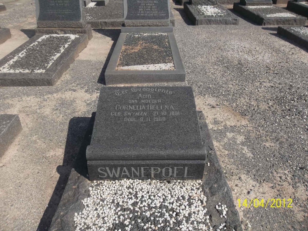 SWANEPOEL Cornelia Helena nee SNYMAN 1891-1968