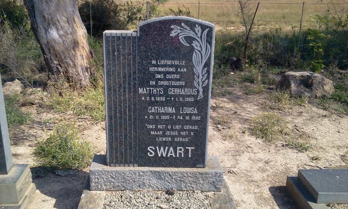 SWART Matthys Gerhardus 1896-1966 &amp; Catharina Louisa 1905-1992