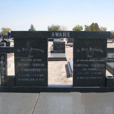 SWART Jacobus Adriaan Christoffel 1918-1989 &amp; Christina Gertruida VERMAAK 1913-1982